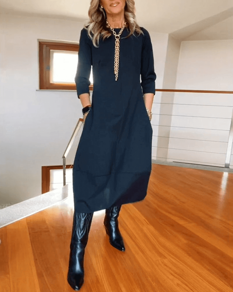 Floral Knee Length Lady Dress - Luxivelle