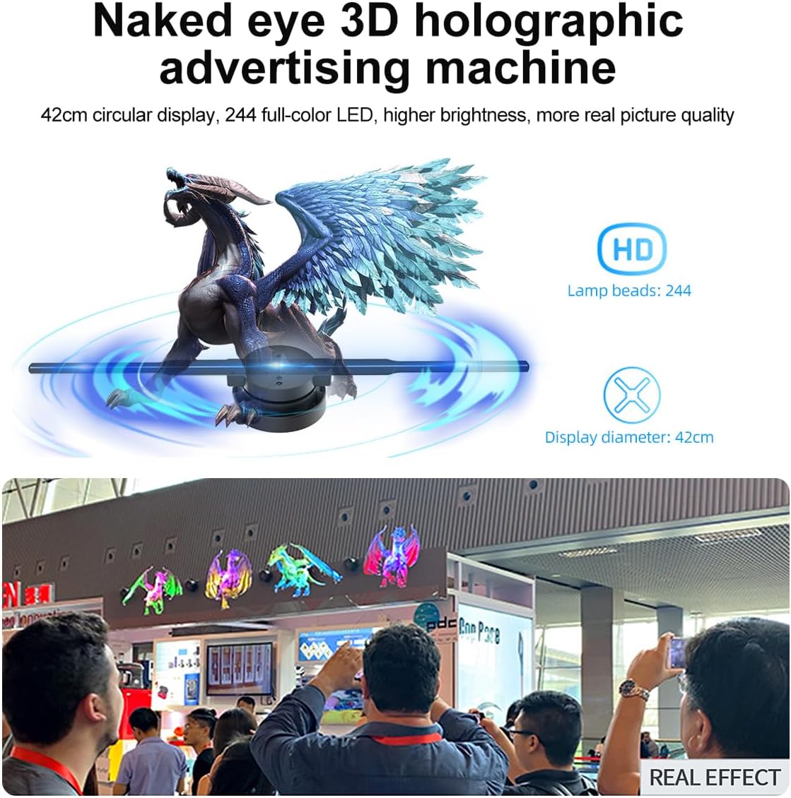 Colorful LED Fan Light Projector