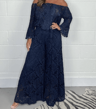 Relaxed Fit Crochet Two Piece Outfit Set