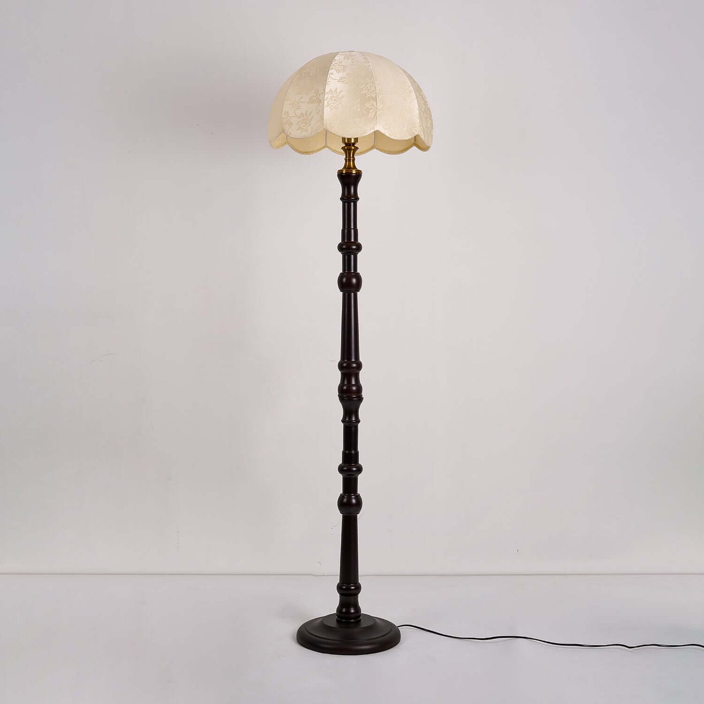 Classic Wood Table Lamp with Linen Shade