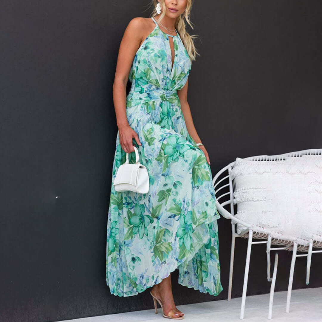 Beautiful Strapless Long Evening Dress - Loose Fit