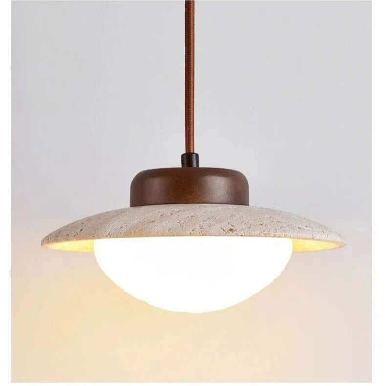 Rustic Wood and Metal LED Hanging Light