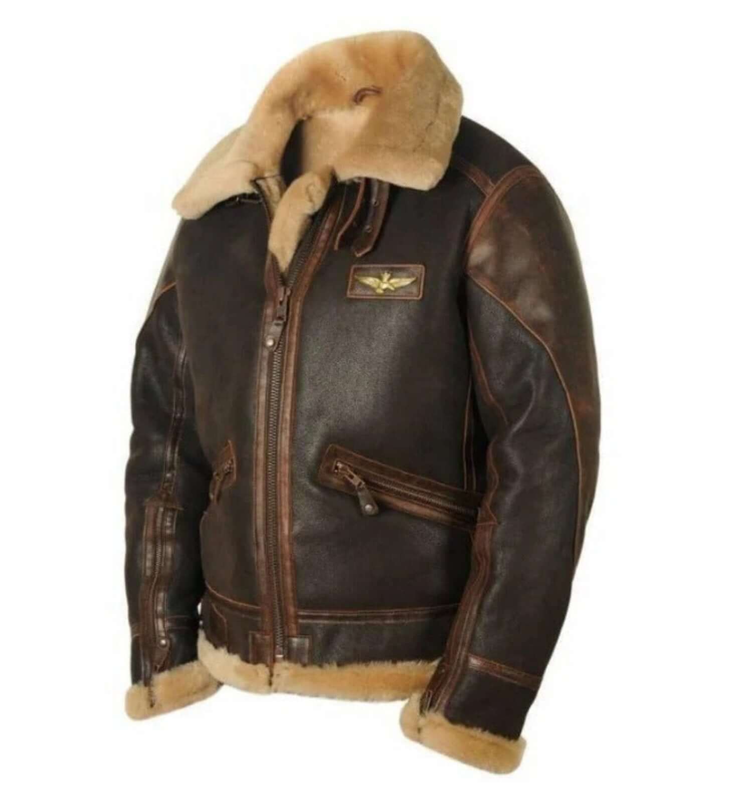 Classic Brown Biker Leather Jacket - Luxivelle