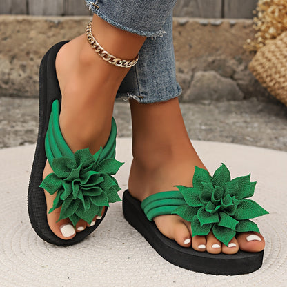 Colorful Floral Flip Flop Sandals