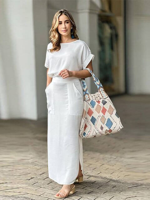 Ladies' Smooth Cami and Long Flowy Skirt Set