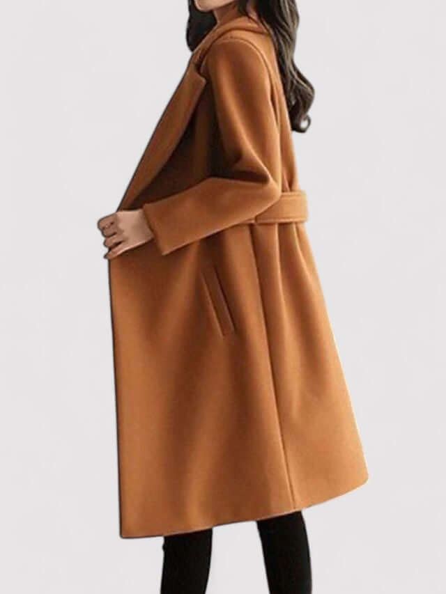 Warm Fleece Parka with Adjustable Waist Belt