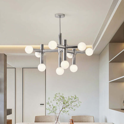 Luxury Chrome Crystal Pendant Light, 80cm Diameter