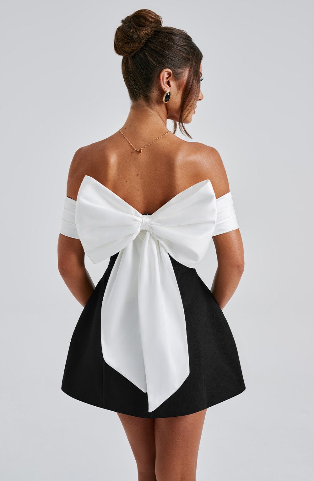 Black Beautiful Bow Back Dress