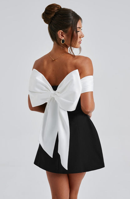 Black Beautiful Bow Back Dress