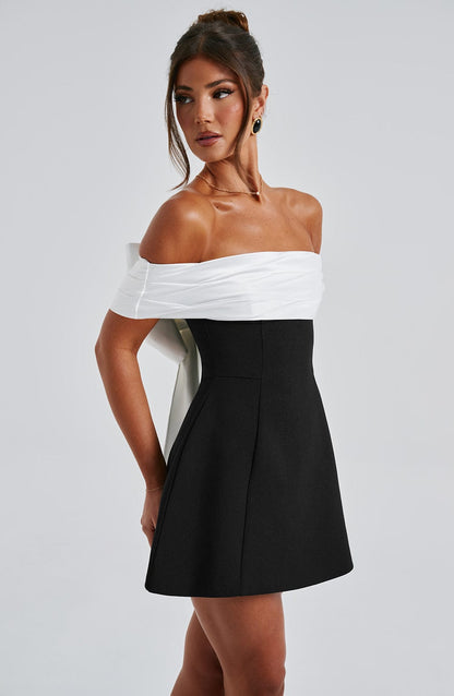 Black Beautiful Bow Back Dress