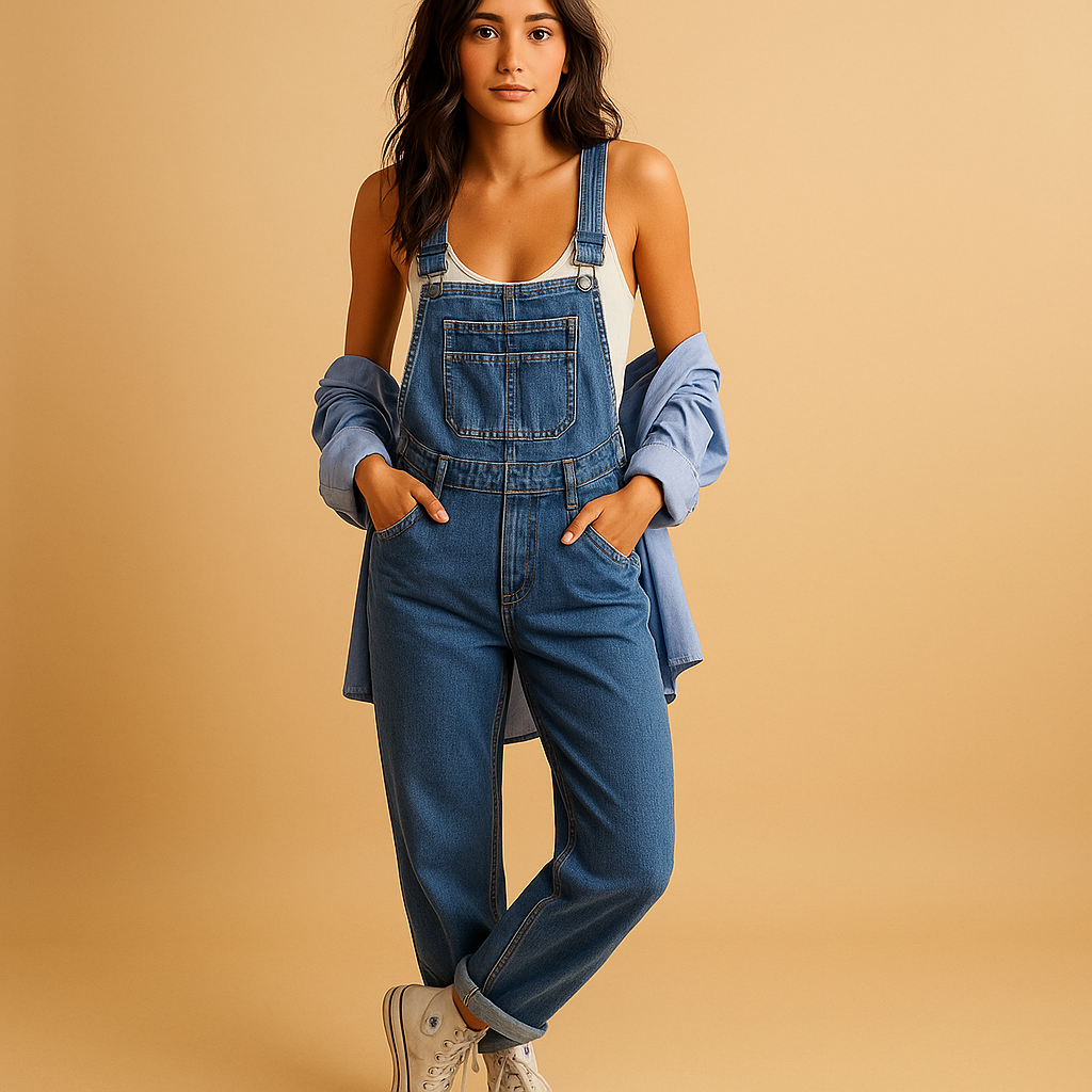 Women's Adjustable Strap Jeans Overalls - Luxivelle