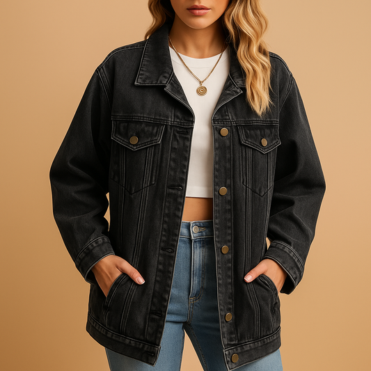 Women's Insulated Blue Jean Jacket - Luxivelle