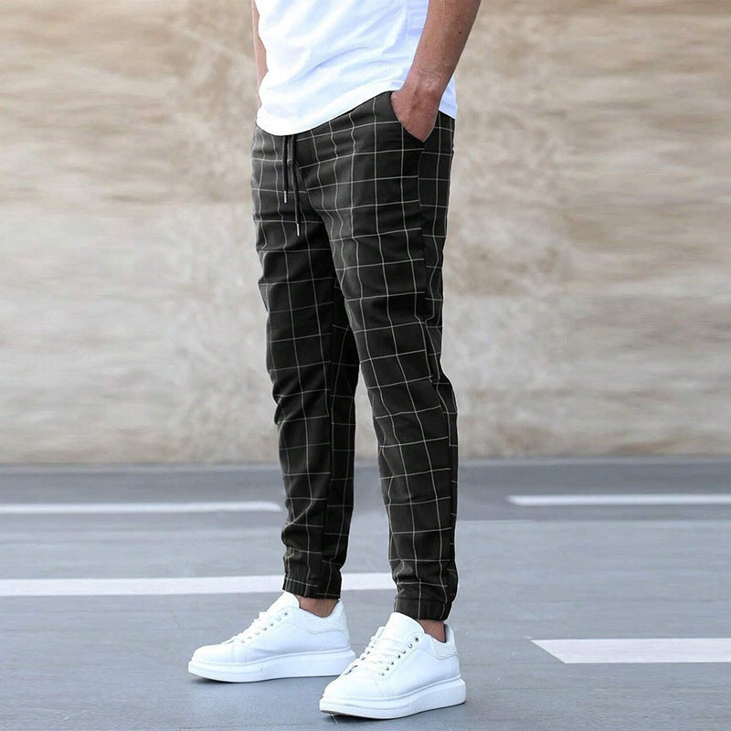 Comfortable Plaid Sweatpants For Men Relaxing Pants