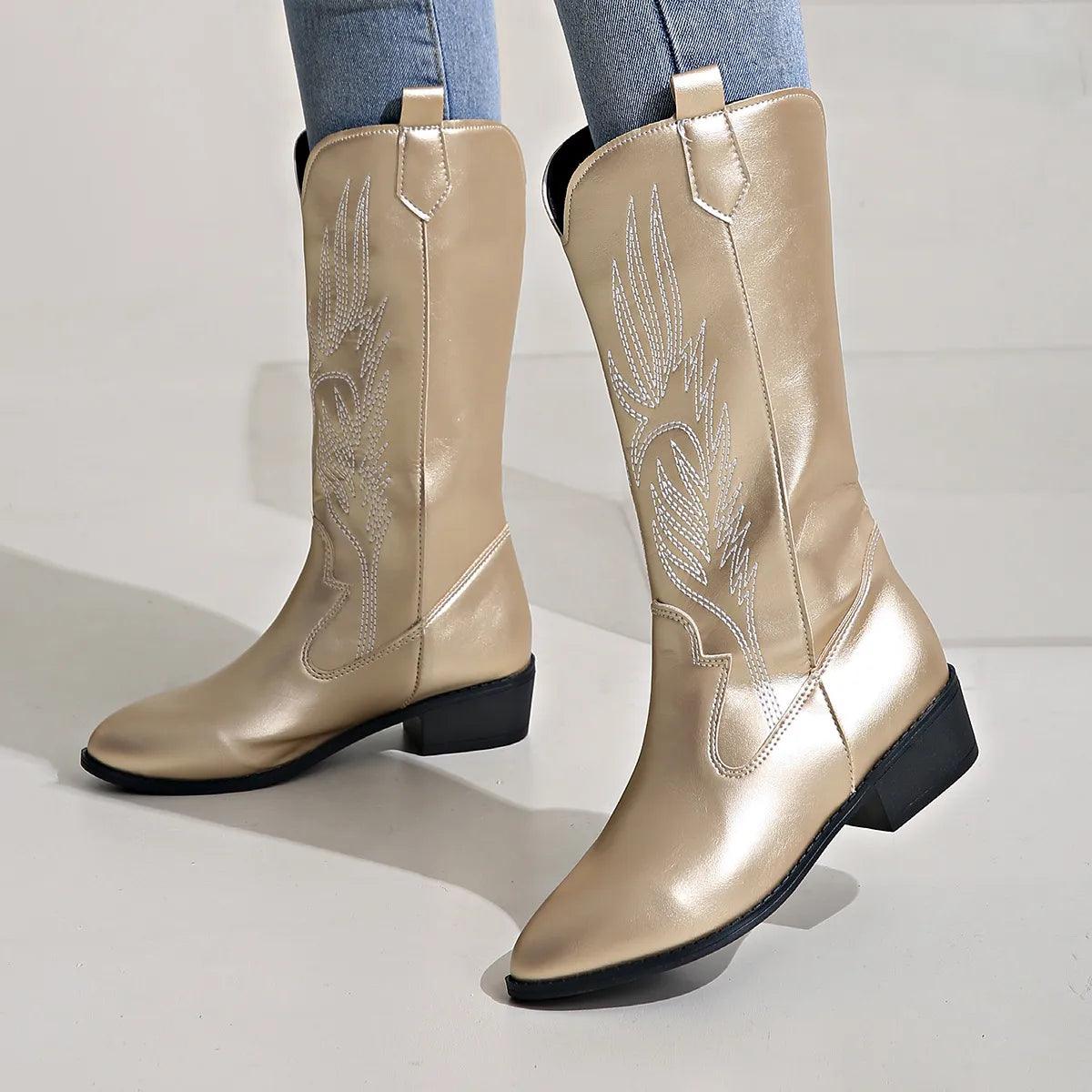 Variant image for Carmen | Black Cowboy Boots for Women - Stylish Western Footwear-11