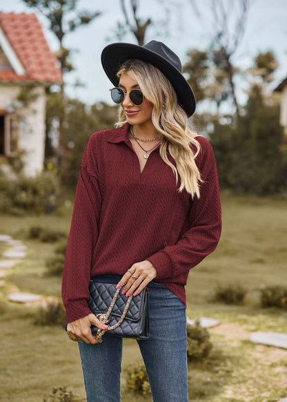 Ladies Classic Crew Neck Sweater Top