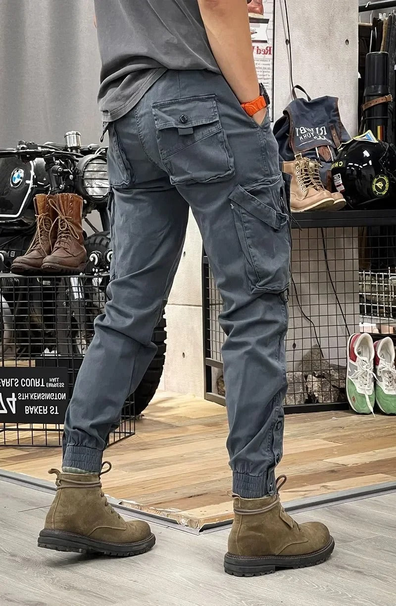 Men's Practical Pants with Multiple Pockets