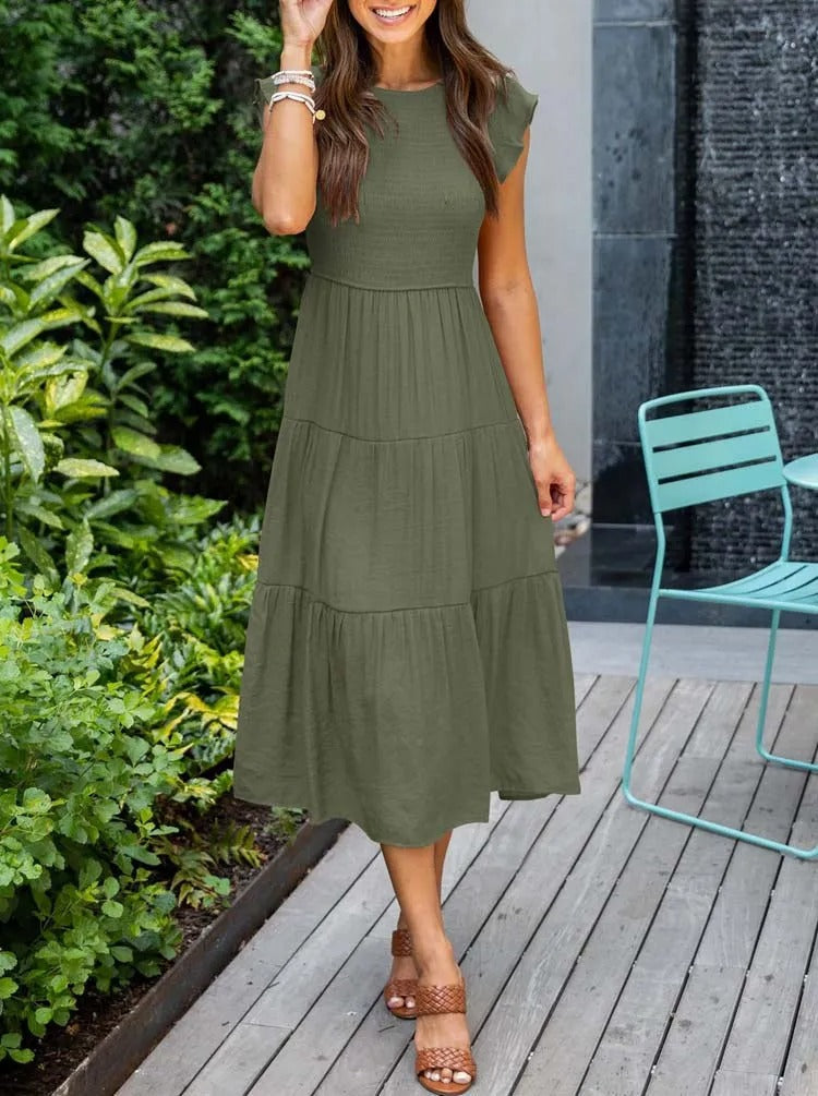 Flattering Fit Dress with Belly Control