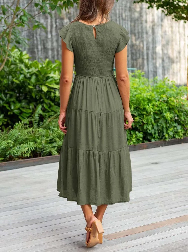 Flattering Fit Dress with Belly Control