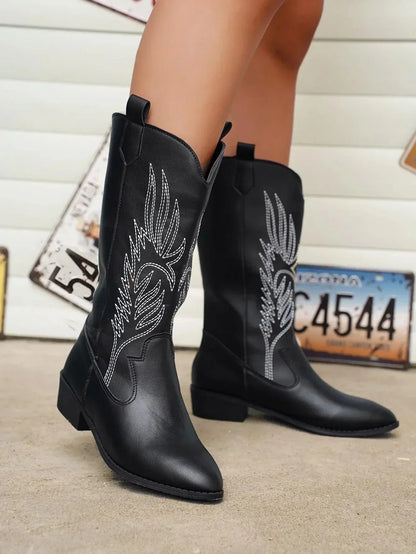 Variant image for Carmen | Black Cowboy Boots for Women - Stylish Western Footwear-40