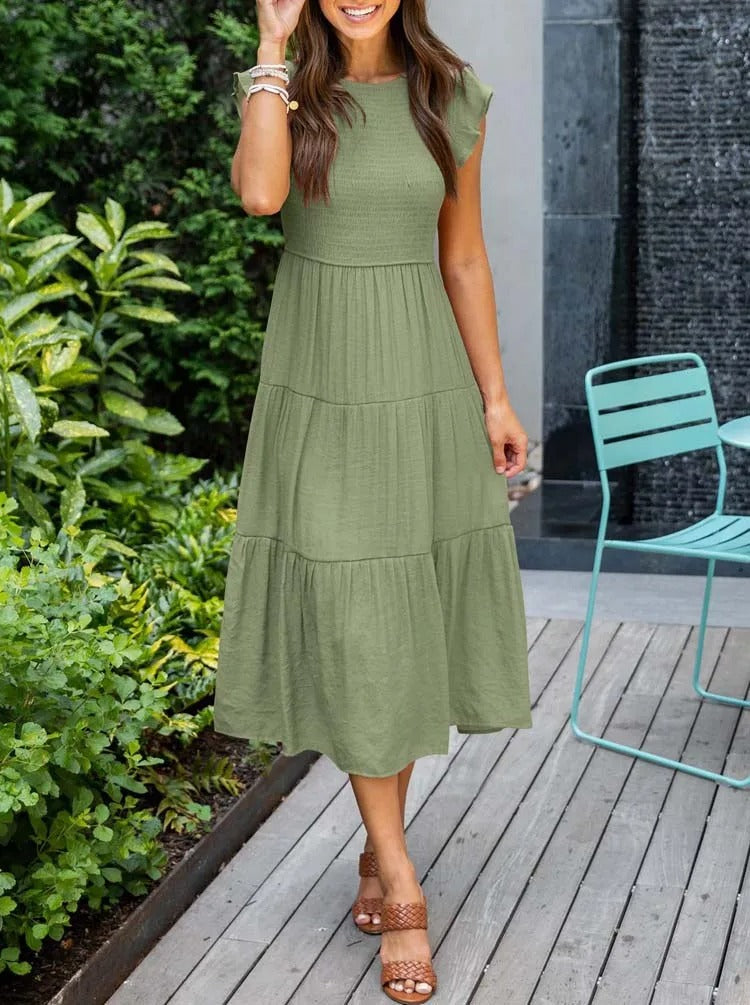 Flattering Fit Dress with Belly Control