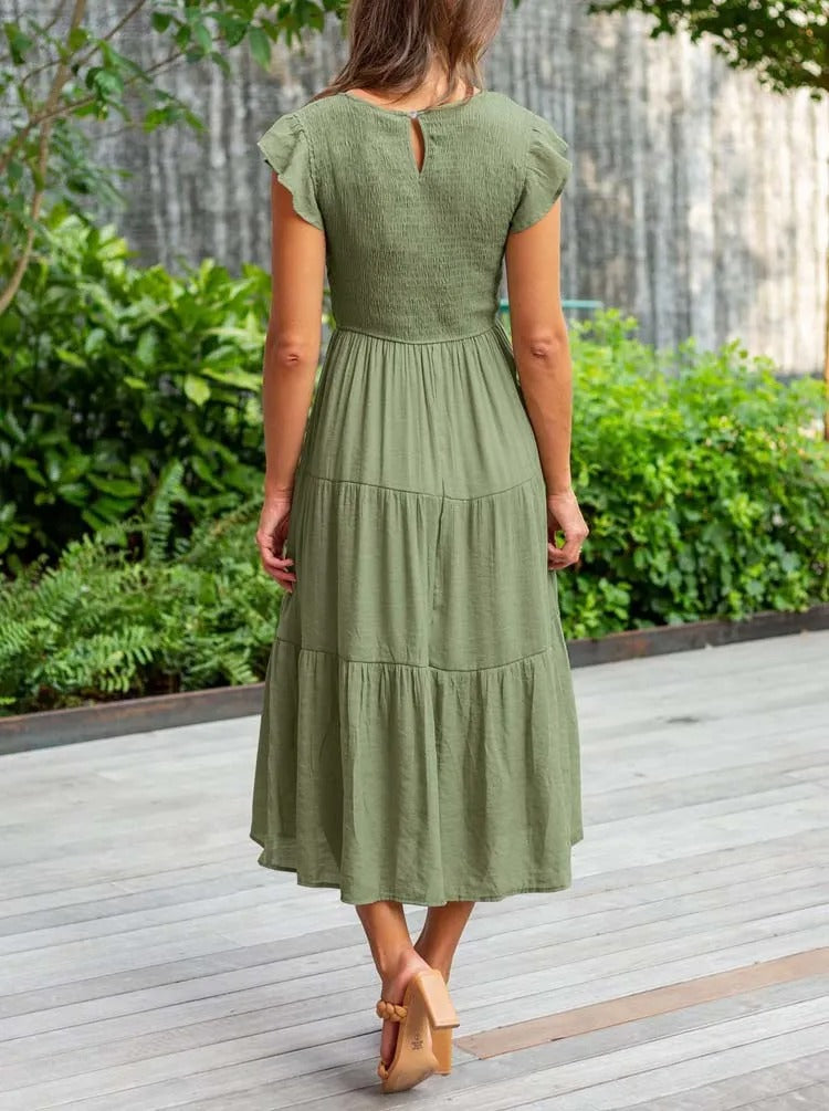 Flattering Fit Dress with Belly Control