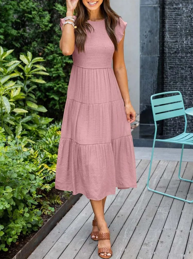 Flattering Fit Dress with Belly Control