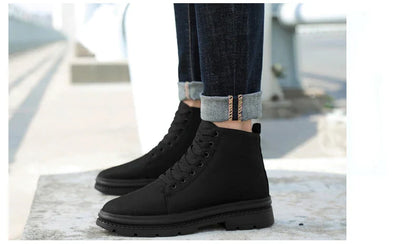 KORE | Black Ankle Boots with Invisible Height Increase 6