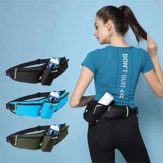 Waterproof Running Waist Belt with Bottle Holder & Pockets - Luxivelle