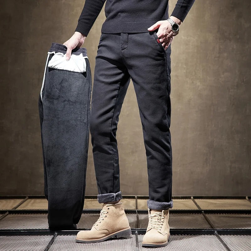 Comfortable Men's Relaxed Fit Pants with Pockets - Luxivelle