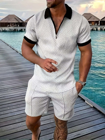 Trendy Graphic Shorts Sleeve Shirt Set
