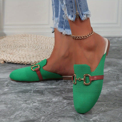 Ladies Comfortable Buckle Flat Sandals