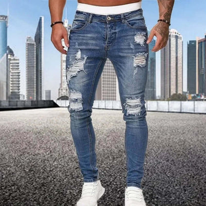 Slim Fit Fuzzy Black Jeans