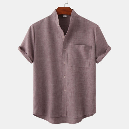 Men's Breathable Short Sleeve Relaxed Fit Casual Shirt