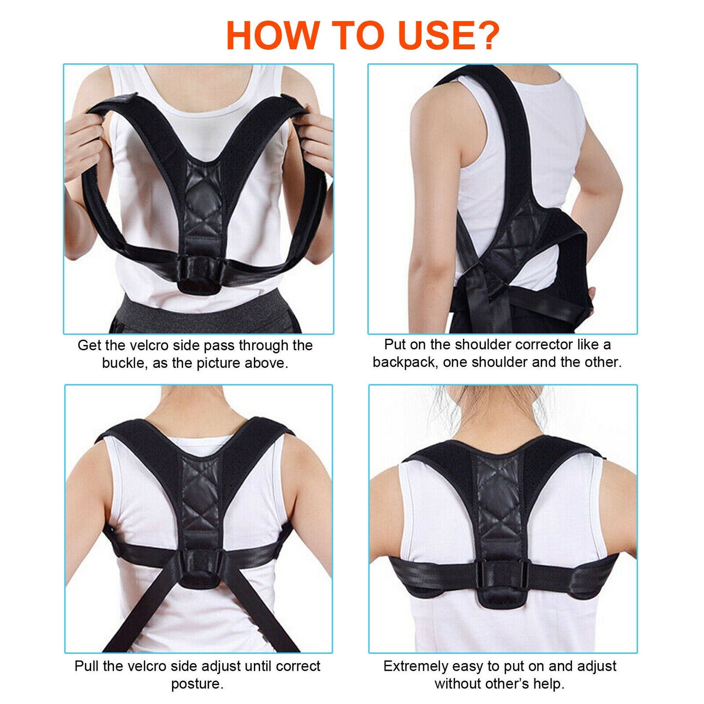 Comfortable Back Support Corrector Brace