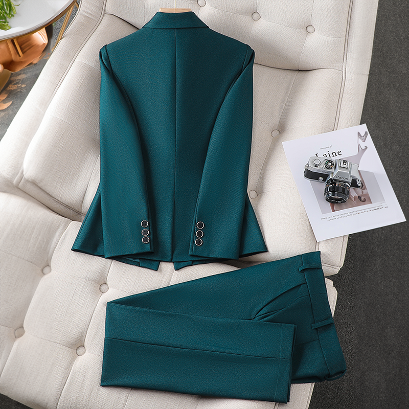 Women's 2-Piece Suit Jacket and Trousers Set