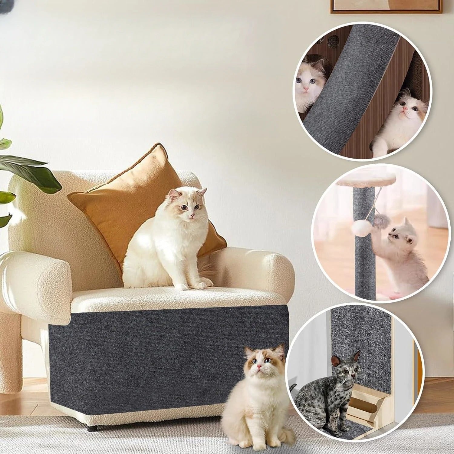 Easy Fit Cat Scratch Furniture Defender - Luxivelle