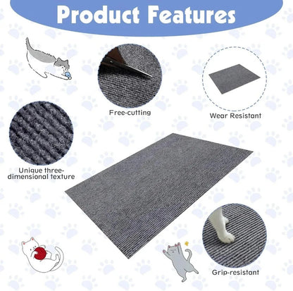 DIY Universal Cat Scratch Guard, durable fabric protector in beige, cut to fit, blends with furniture for stylish pet demarca