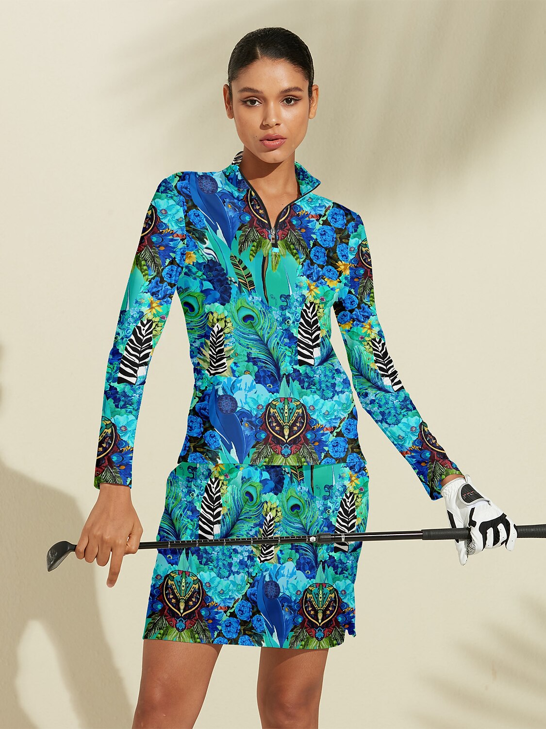 Vibrant Summer Moisture Wicking Golf Quarter Zip Shirt - Luxivelle