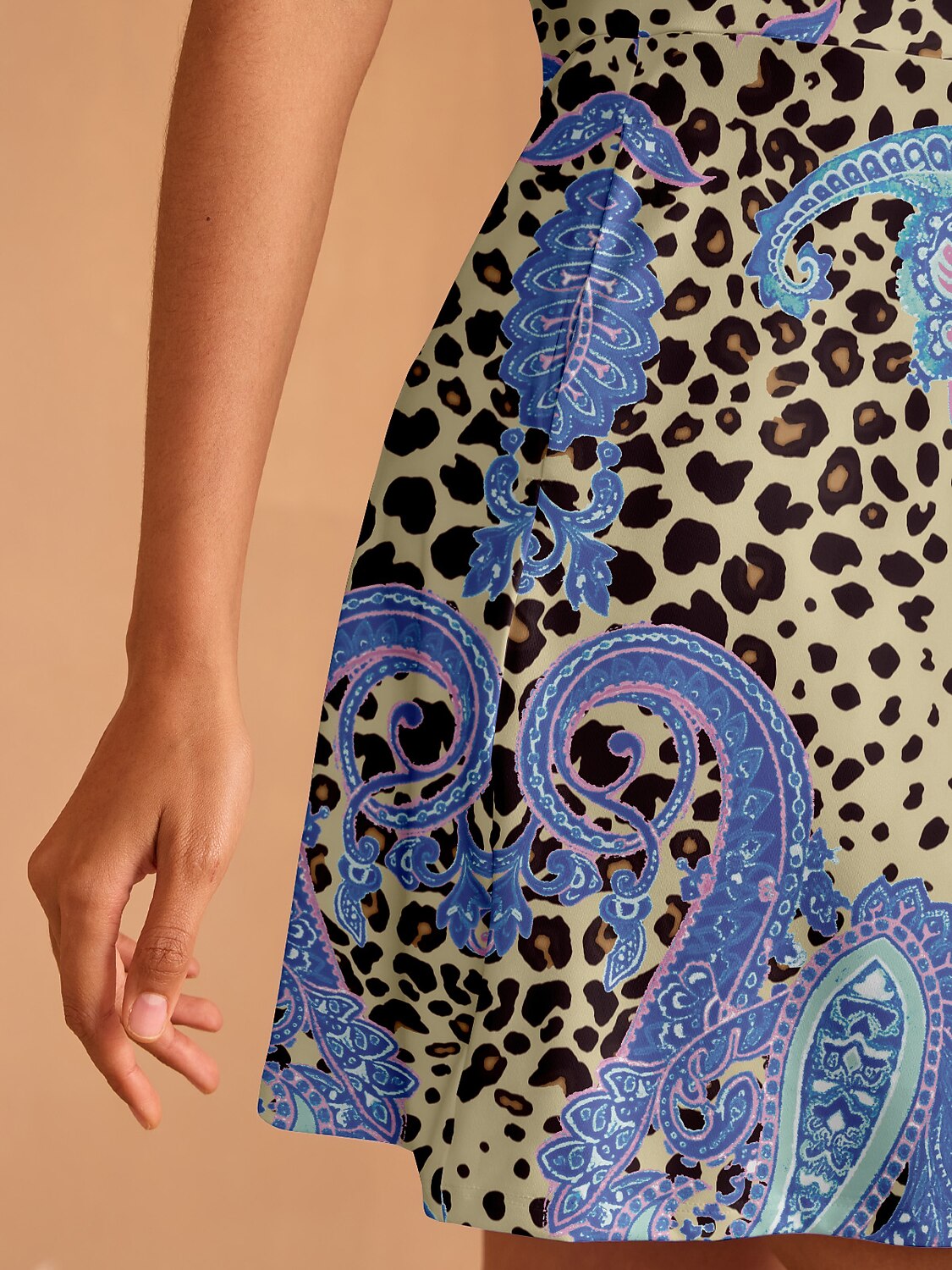 Fun Animal Print Knee Length Casual Dress