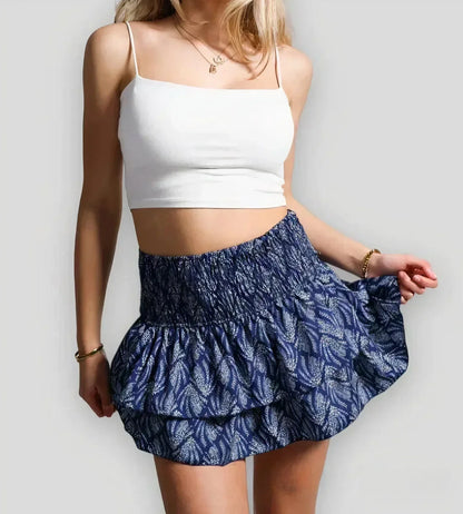 Floral Short Sleeve Mini Dress for Ladies