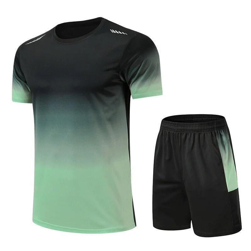 Mick | Men's Active Sportswear Set with Color Gradient Print-4