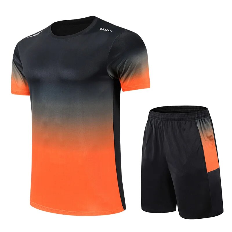 Mick | Men's Active Sportswear Set with Color Gradient Print-5