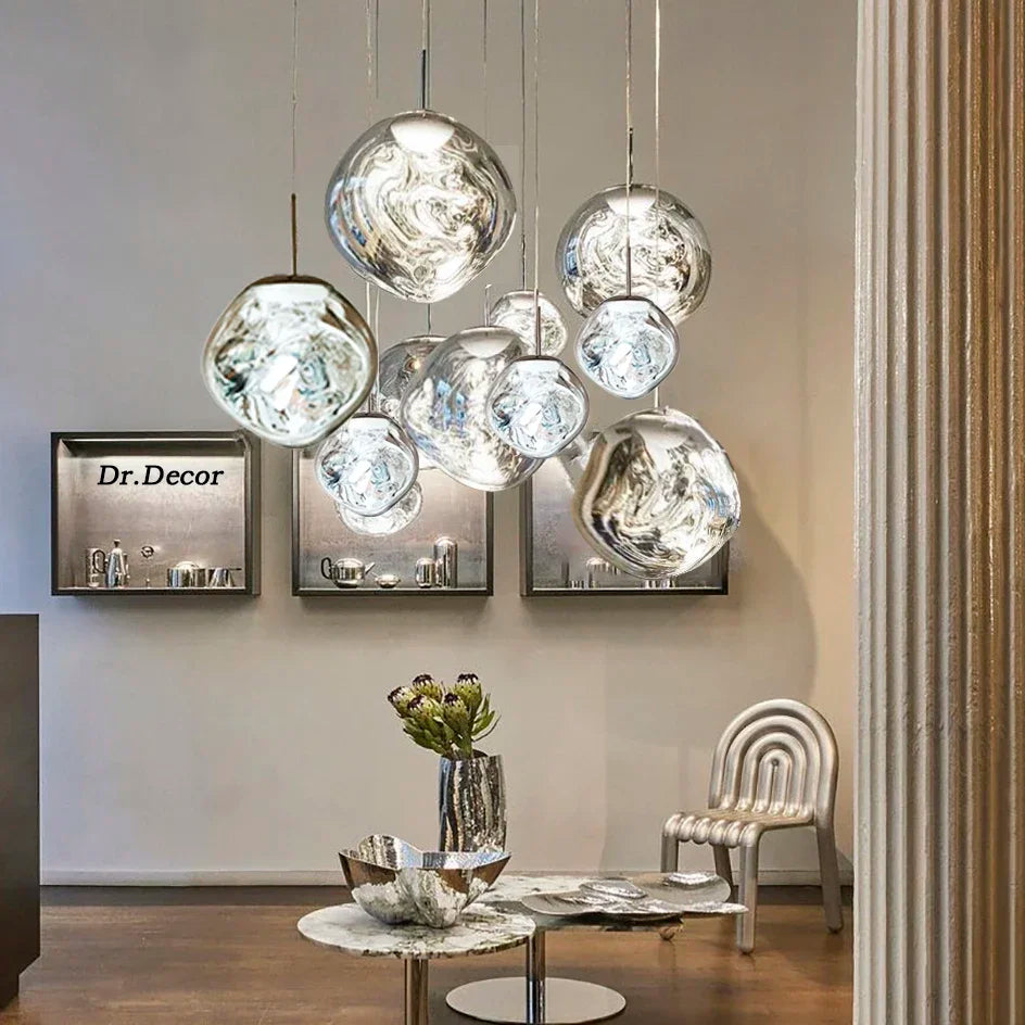 Sleek Glass Pendant Lighting | Chic Ceiling Lamp