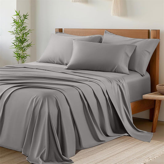 Breathable Bamboo Bed Sheet Set with 2 Pillowcases - Luxivelle