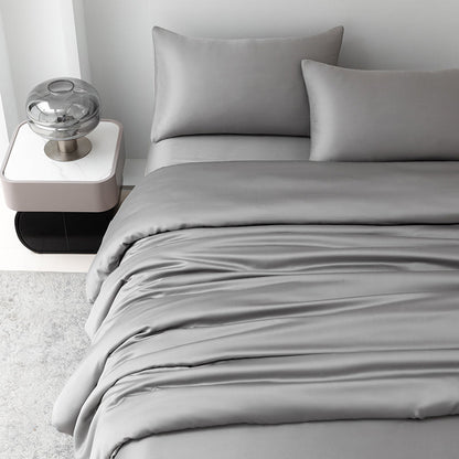 Breathable Bamboo Bed Sheet Set with 2 Pillowcases