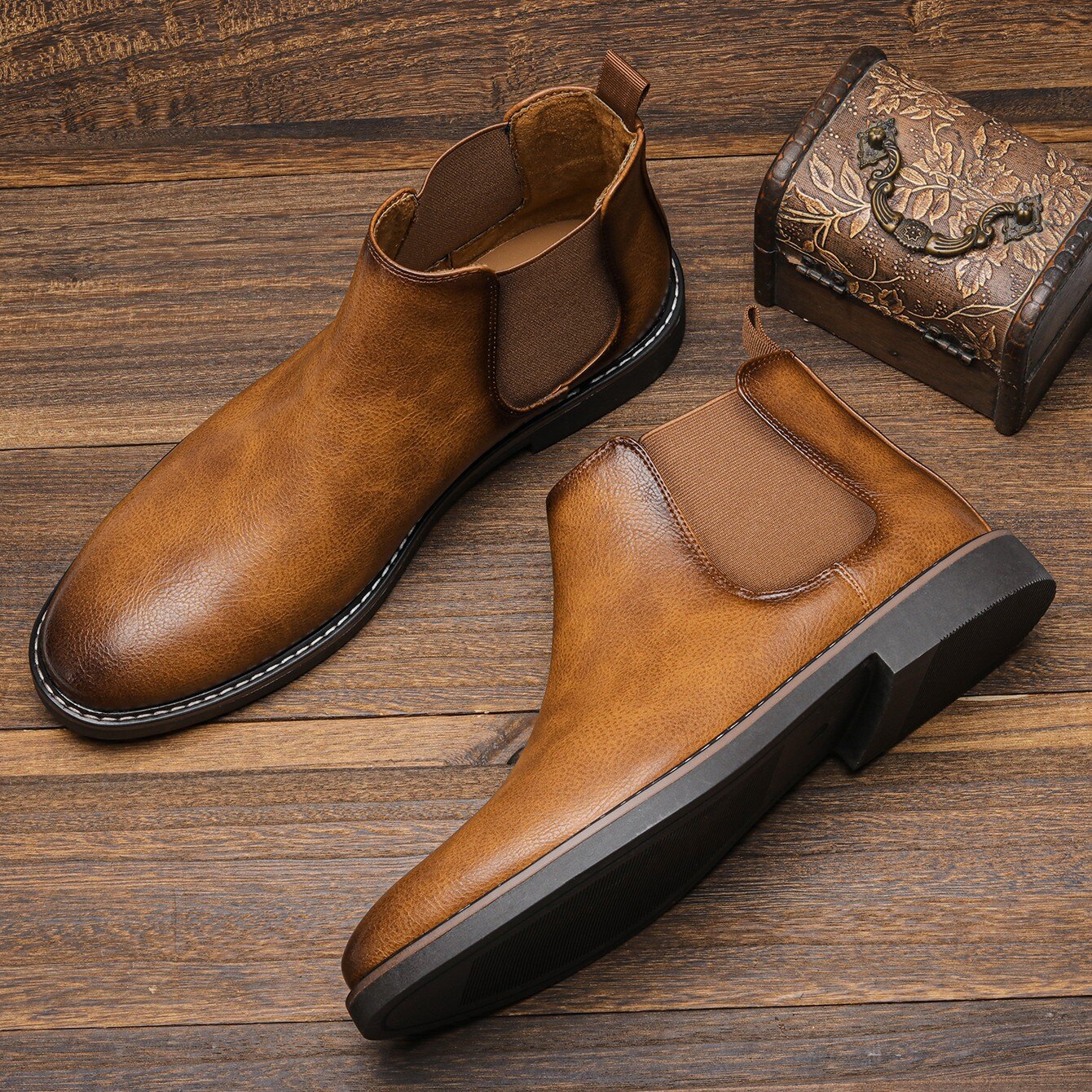 Classic Leather Ankle Boots for Men - Luxivelle