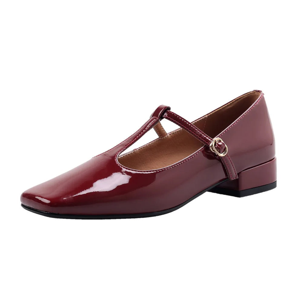 Ladies Comfortable Square Toe Ballet Flats - Luxivelle
