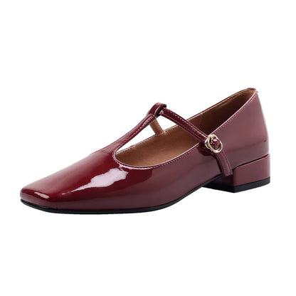 Ladies Comfortable Square Toe Ballet Flats - Luxivelle