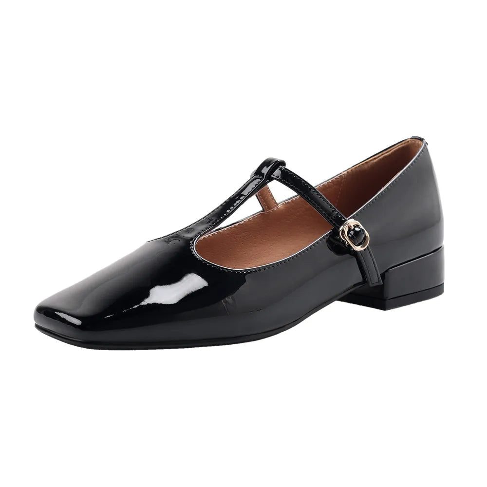 Ladies Comfortable Square Toe Ballet Flats