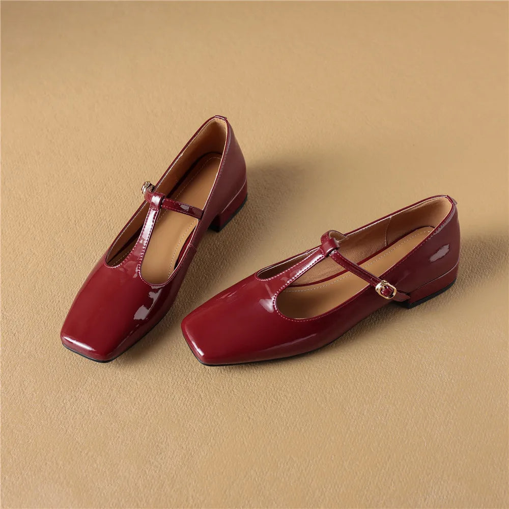 Ladies Comfortable Square Toe Ballet Flats